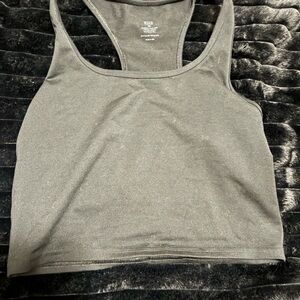 Fleo black crop Tank Top